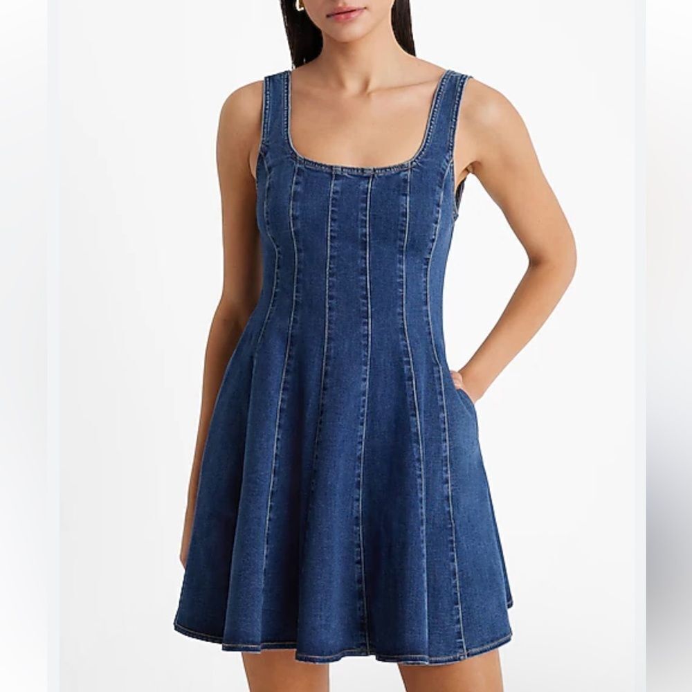 Express Indigo Denim Mini Dress